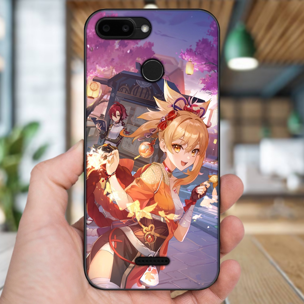 Ốp lưng Xiaomi Redmi 6 viền đen in hình Yoimiya Genshin Impact