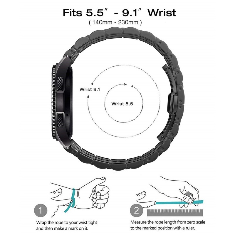 HUAWEI Dây Đeo Inox 22mm 20mm Cho Đồng Hồ Thông Minh Samsung Galaxy Watch 3 41 45mm Gear S3 Watch 46mm 42mm
