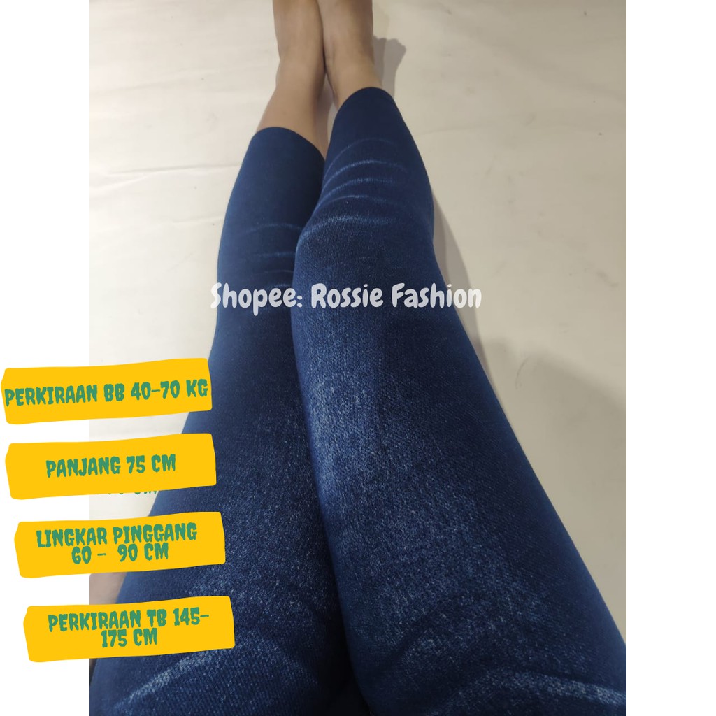 Quần Legging Giả Jean Rách Cá Tính Cho Nữ 7per8