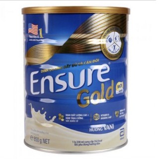 [CHÍNH HÃNG] Sữa bột Ensure Gold hương vani - vani ít ngọt 850g (850gr) Date 2021