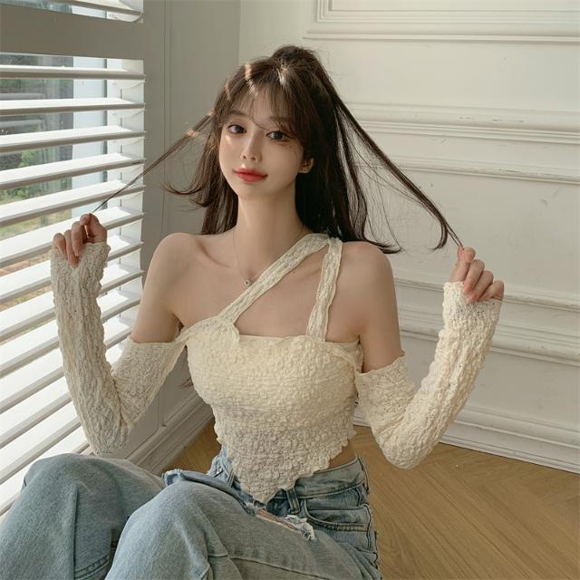 Áo thun COZOK lệch vai thiết kế quyến rũ thời trang