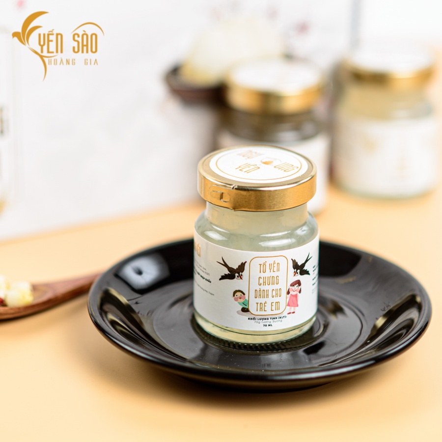 Yến Sào Ngự Cung Hoàng Gia set 6 hũ nguyên chất dành cho trẻ em 70ml