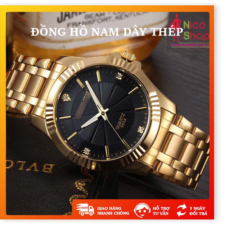 Đồng hồ nam Chenxi - Xả Kho - Đồng hồ danh thép thep ánh kim mạ vàng máy nhật chống nước 3atm
