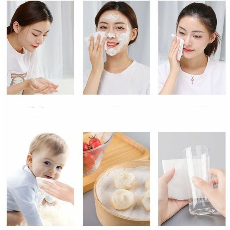 (giá sỉ) Khăn tẩy trang, khăn lau mặt dùng 1 lần tiện lợi ( HATSU - Bịch Hồng ) -gttk
