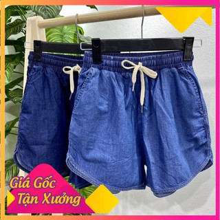 Quần Short Jeans Nữ Cạp Chun Gấu Đuôi Tôm Chất Đẹp Cao Cấp Siêu Xinh Mềm Mịn Dày Dặn - VIETSNAKE