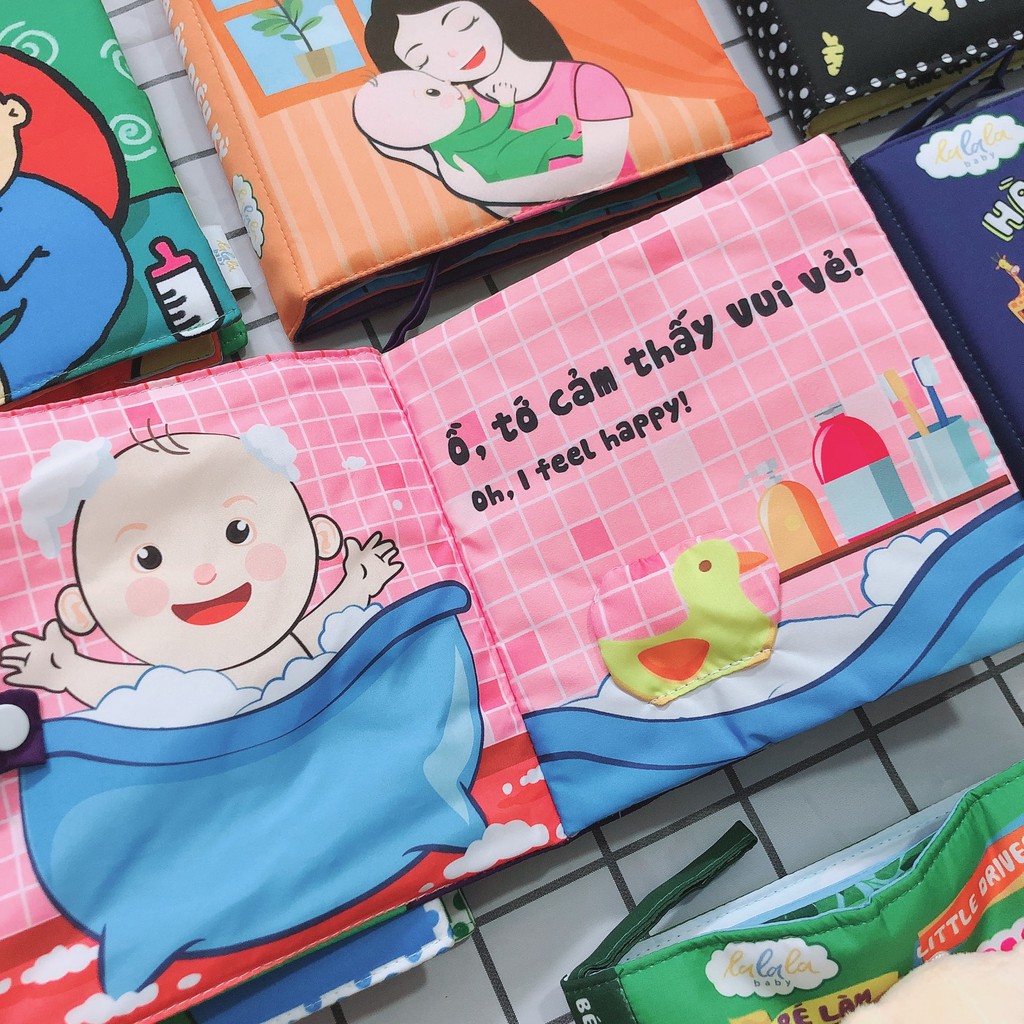 Sách vải cho bé sơ sinh 6 tháng 1 tuổi 2 tuổi Lalala Baby SV001