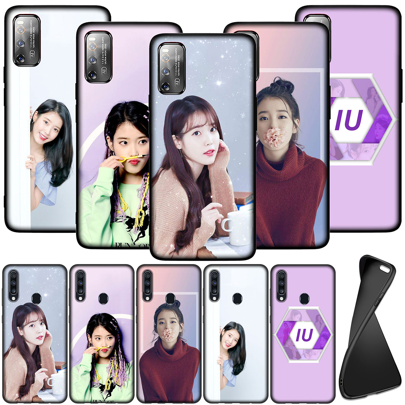 Ốp Điện Thoại Silicon Mềm Hình Iu Lee Ji-Eun Cho Samsung Galaxy A9 A8 A7 A6 Plus J8 2018 + A21S A70 M20 A6 + A8 + 6plus