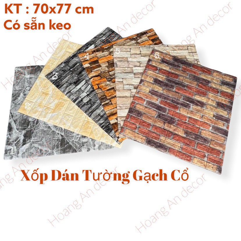 Xốp Dán Tường Giả Đá Hoa Cương 70x77 Cm Cao Cấp Cách Âm Cách Nhiệt Giá Rẻ Nhất Tốt Nhất