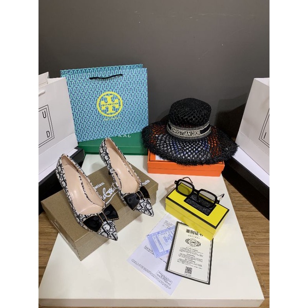 pl(VIDEO) Giày Cao Gót 8p Nơ Công Chúa Da Mềm Êm Fullbox Hãng Cao Cấp