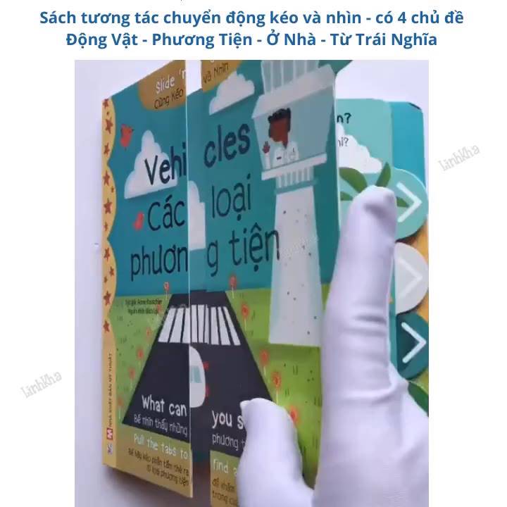 [Mã LIFEMALL995 giảm 10% đơn 99K] Sách Chuyển Động Tương Tác Song Ngữ - Cùng Kéo Và Nhìn - Slide And See - 4 Chủ Đề | BigBuy360 - bigbuy360.vn