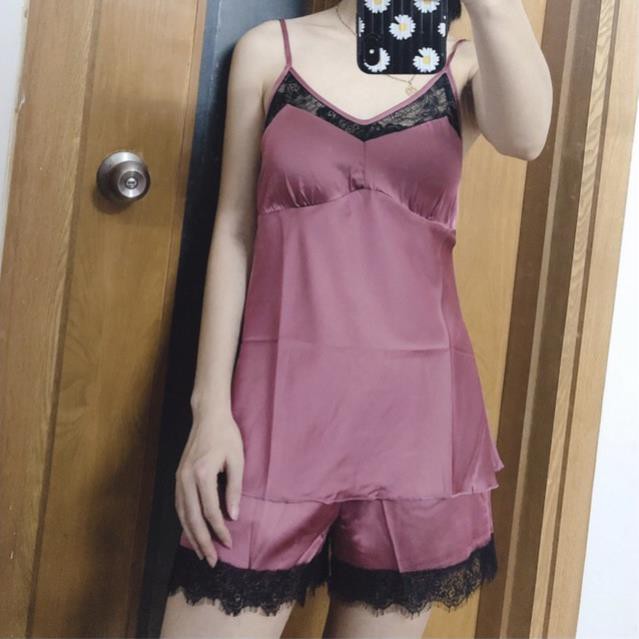 Bộ ngủ đùi phối ren