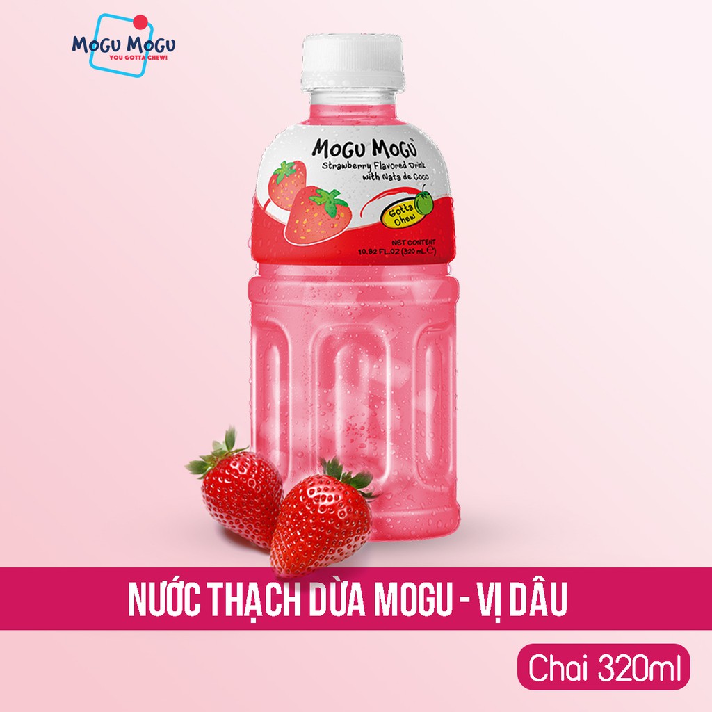 Combo 4 Chai Nước Thạch Dừa  MOGU MOGU - 4 Vị