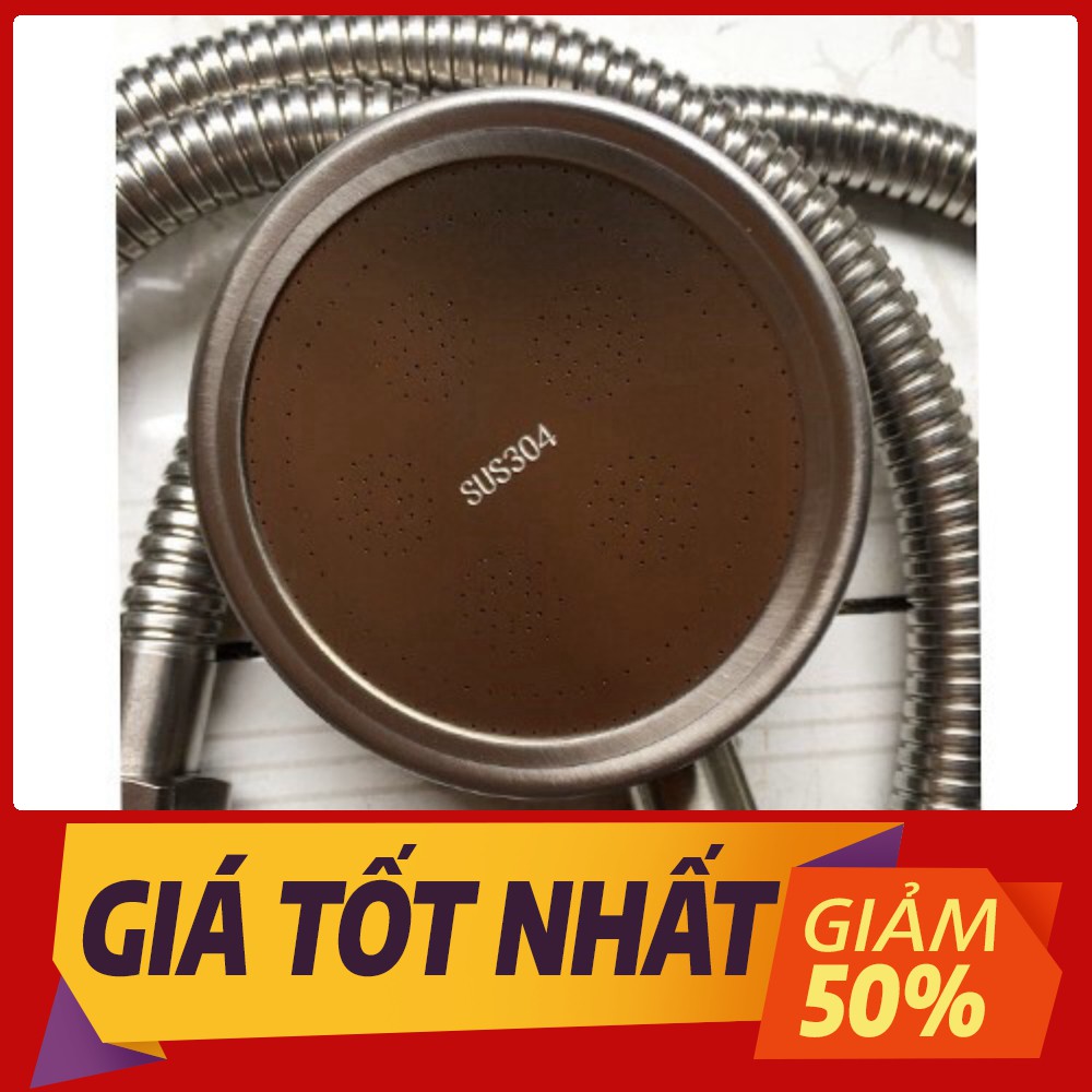 [Sale toàn shop] Vòi sen inox tăng áp cao cắp 304 ( trọn bộ vòi dây tay cầm )