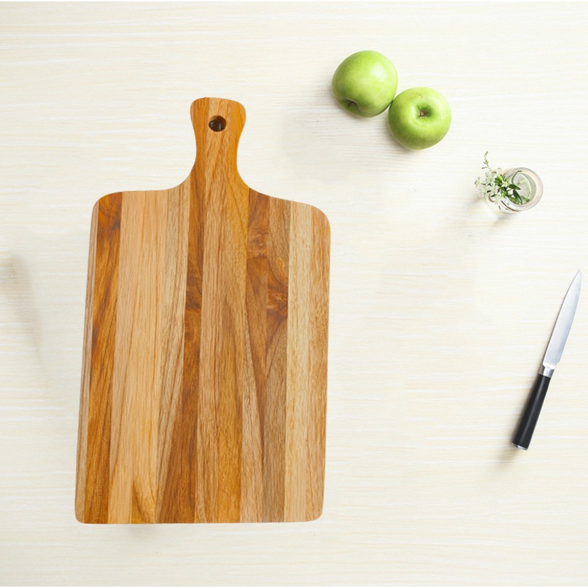 Hot Thớt gỗ Chef Teak  Đẳng Cấp Phong Cách Âu Mỹ - Dùng Cắt Thái Chặt Hoặc Trang Trí Thức Ăn 380x210 mm