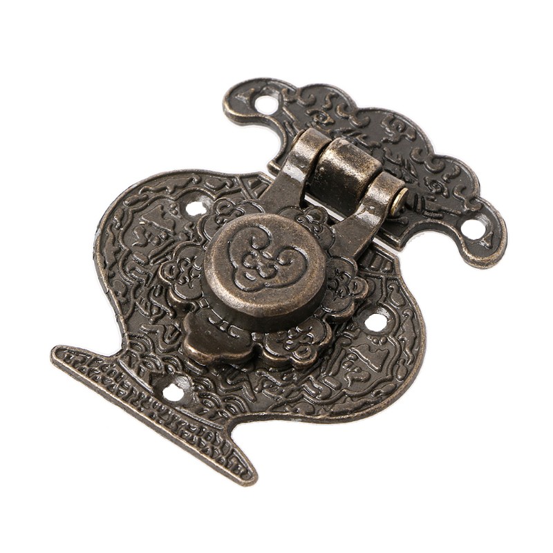 Bộ chốt khóa cửa và hộp đựng trang sức bằng gỗ đồng phong cách cổ điển