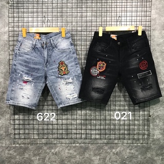 Quần Short Jean Nam Rách chất liệu cao cấp