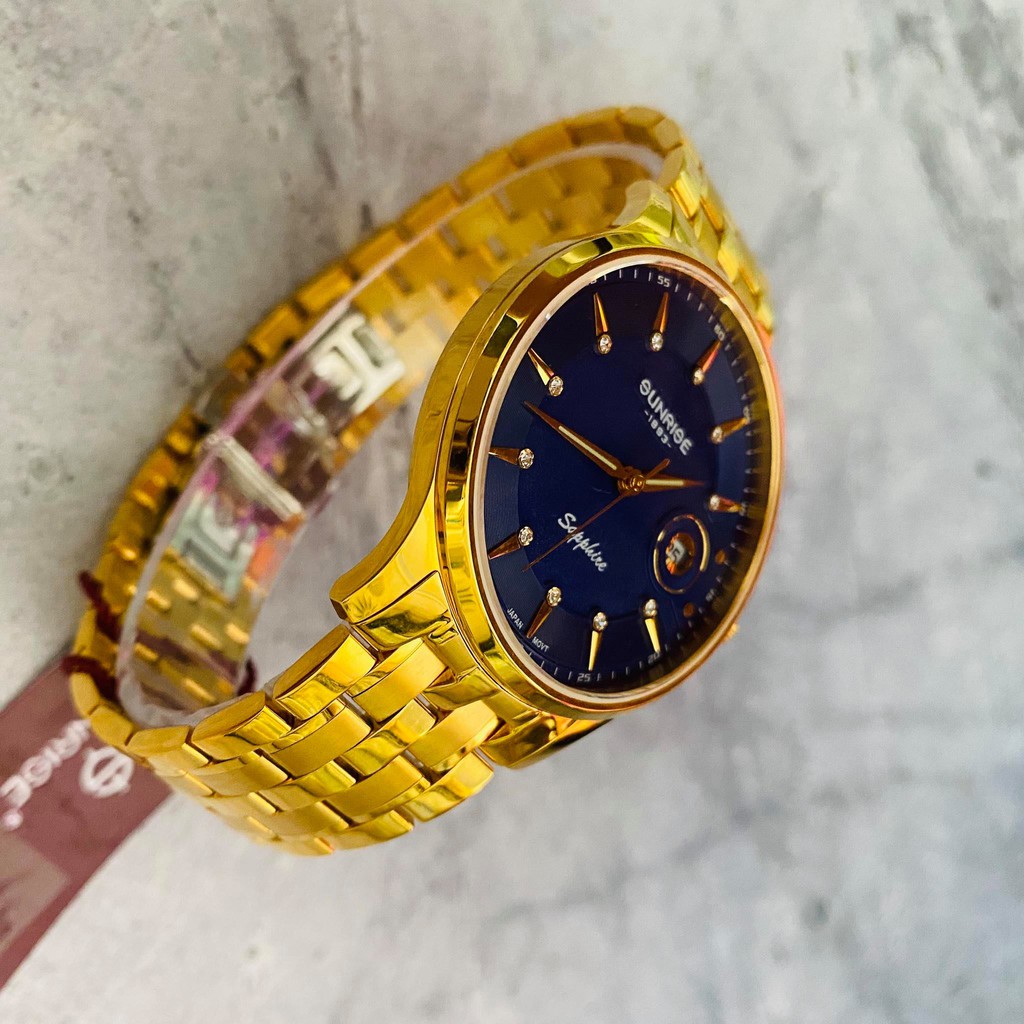 Đồng hồ Sunrise Nam chính hãng Nhật Bản DM.1222.SA.G.X - kính saphire chống trầy - b