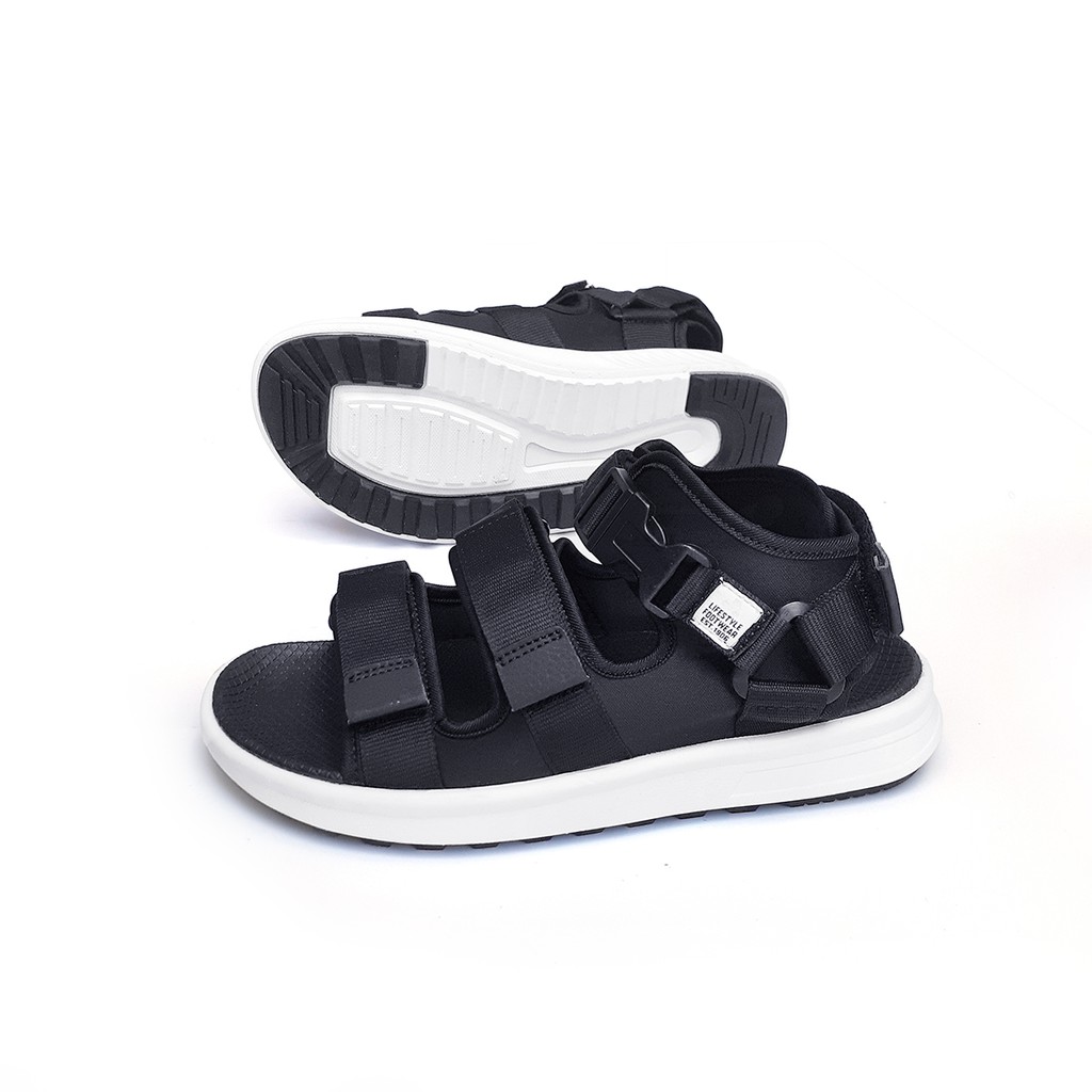 Giày sandal nam 3 dây | đế phylon siêu nhẹ và êm chân | màu đen S053