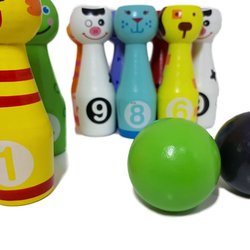 [LIFEMALL250156 - 12% đơn 250K] Đồ chơi trẻ em S-Kids, Bộ Bowling gỗ hình động vật.