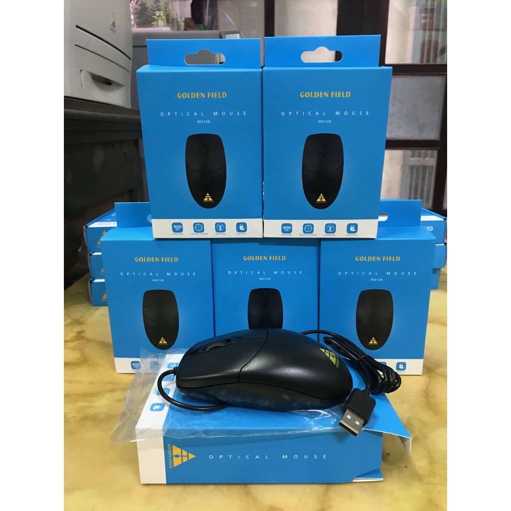 Chuột máy tính có dây kết nối USB Golden Field MG108 - Chính hãng mới 100%