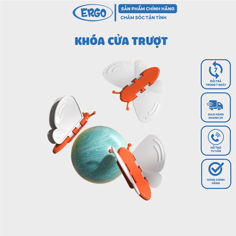 Khóa cửa trượt nhựa cứng cao cấp ngăn rơi ngã ban công