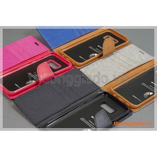 Bao da thời trang Samsung Galaxy S8/ G950 (Hiệu GOOSPERY, CANVAS DIARY)