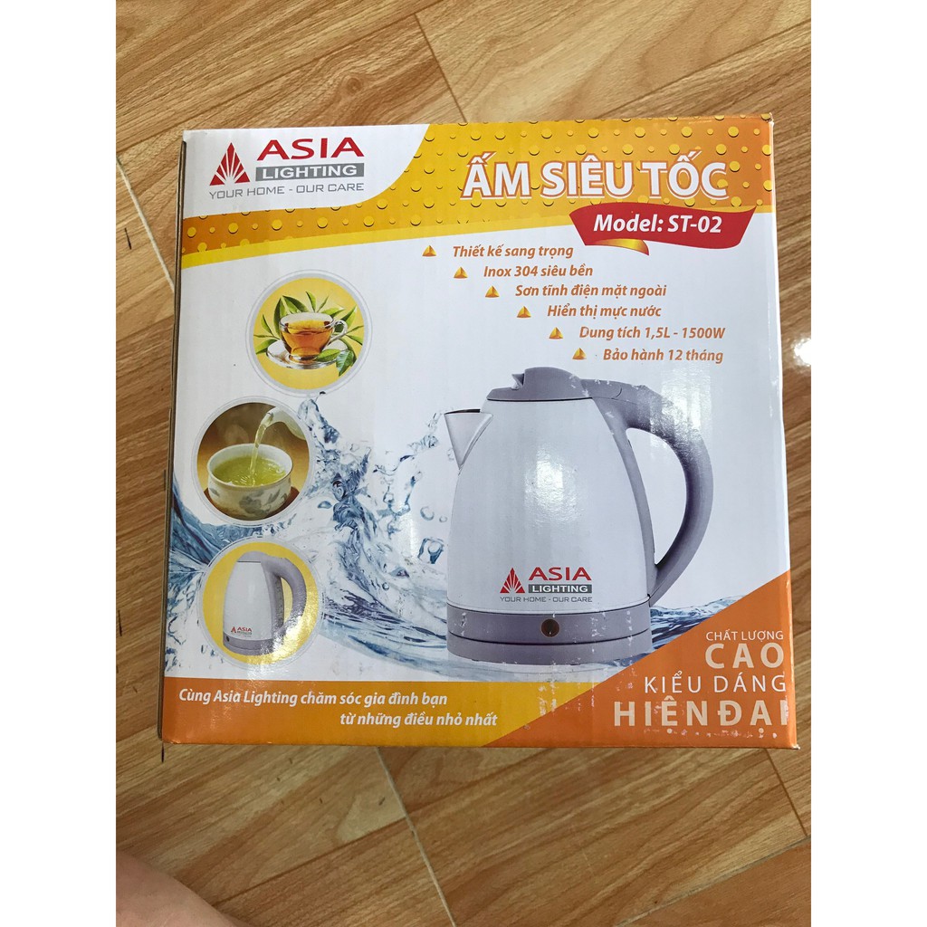 Ấm đun siêu tốc - sơn tĩnh điện cao cấp - ASIA