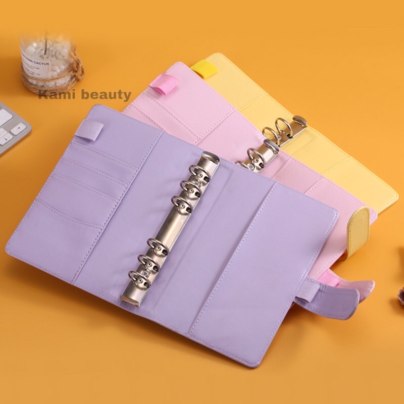 Sổ Còng Da A6  6 Lỗ Siêu Đẹp Nhiều Màu Sổ Còng Planner,sổ tiết kiệm, chi tiêu cá nhân