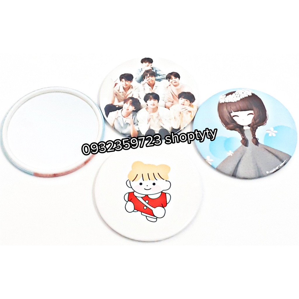 Combo 10 Tấm Gương Nhỏ 1 Mặt So Cute Hình Ngẫu Nhiên