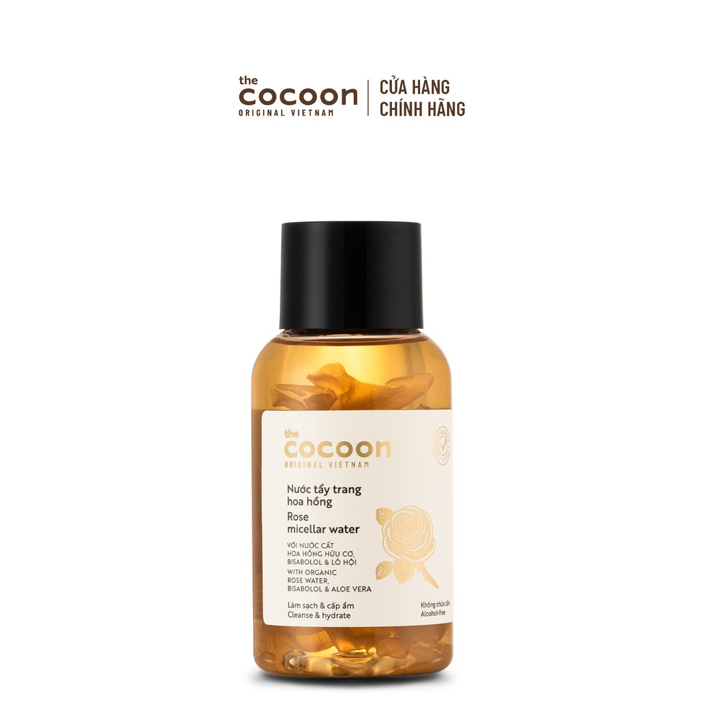 [Mã COSCN5 giảm 8%] Nước tẩy trang hoa hồng Cocoon tẩy sạch makeup &amp; cấp ẩm 140ml