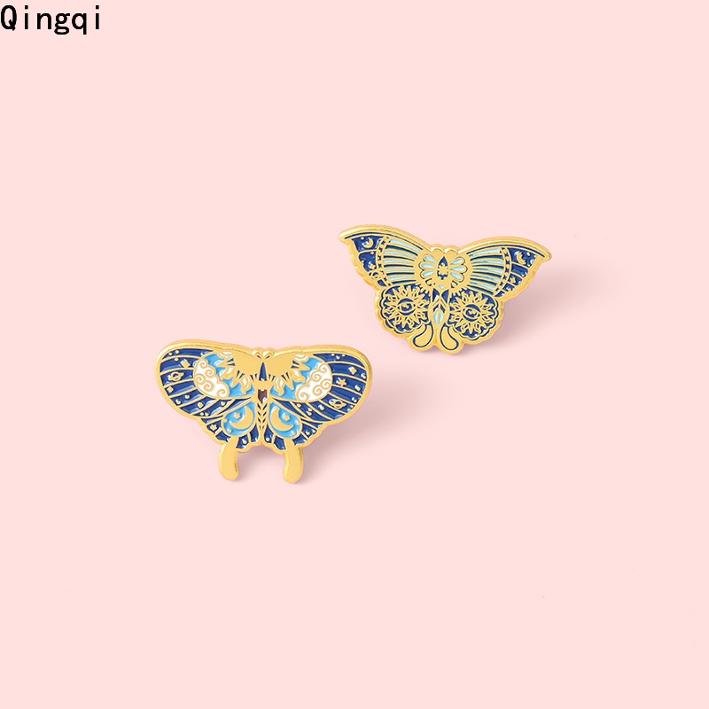 Ghim cài áo Miss Zoe hình bướm và ngài trăng sao phù thủy sang trọng cho nữ