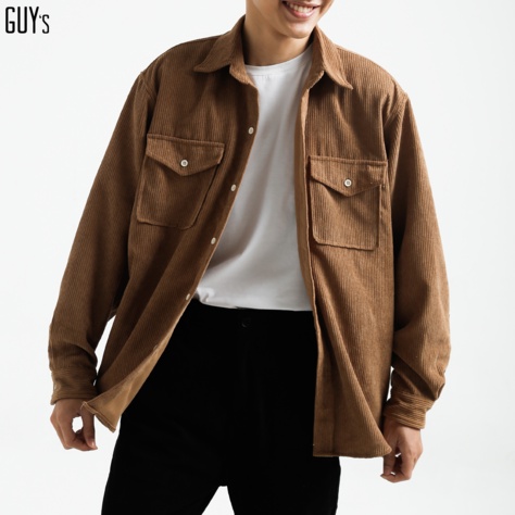 [HÀNG THIẾT KẾ] Áo khoác sơ mi nhung tăm Andrew overshirt GUY's Closet, trẻ trunng, năng động, unisex, vintage
