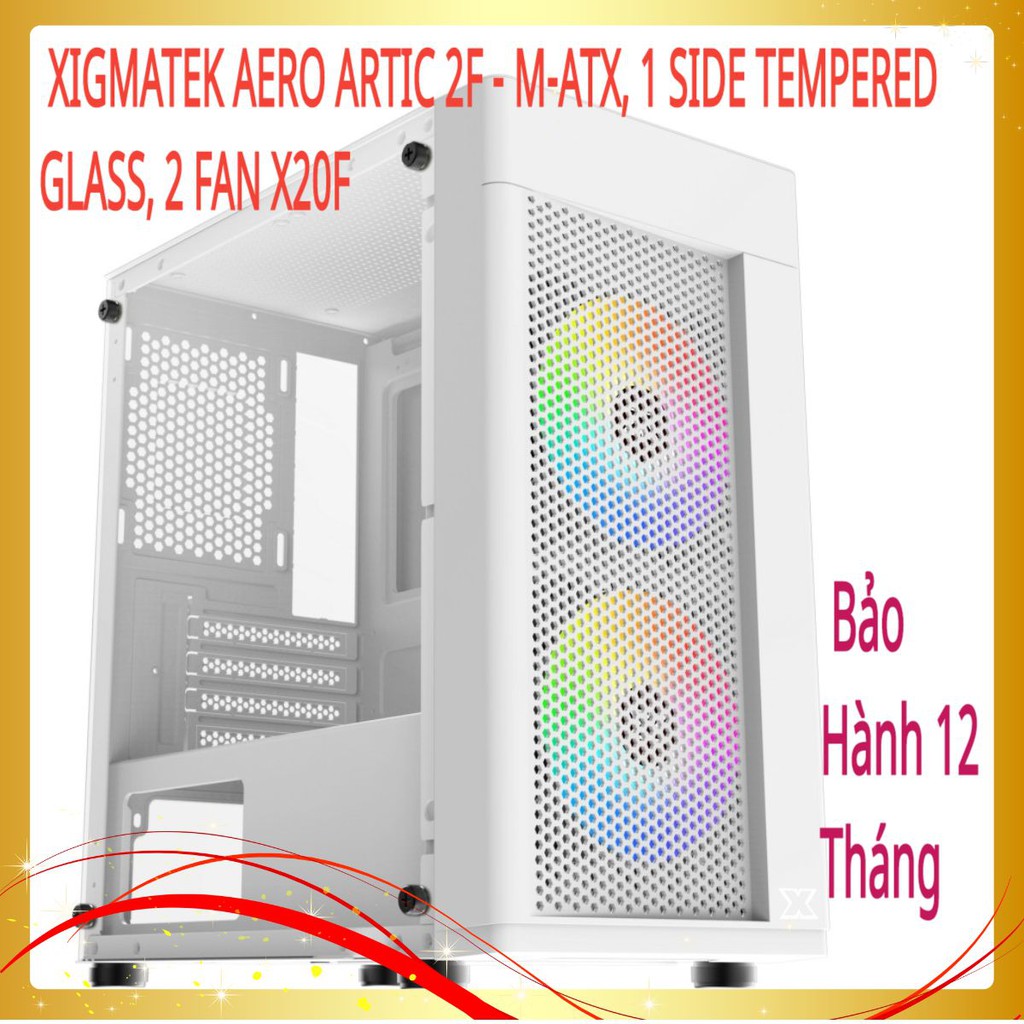 Vỏ Case Máy Tính XIGMATEK AERO ARCTIC 2F - M-ATX, 1 SIDE TEMPERED GLASS, 2 FAN X20F