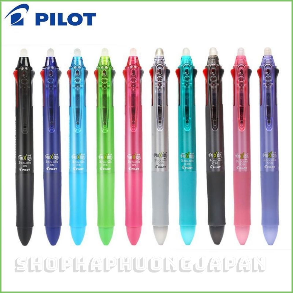 ( Hàng Chính Hãng - Nhật Bản )Bút Bi Tẩy Xóa Được 3 Ngòi - PILOT FRIXION BALL 3 colors 0.5mm