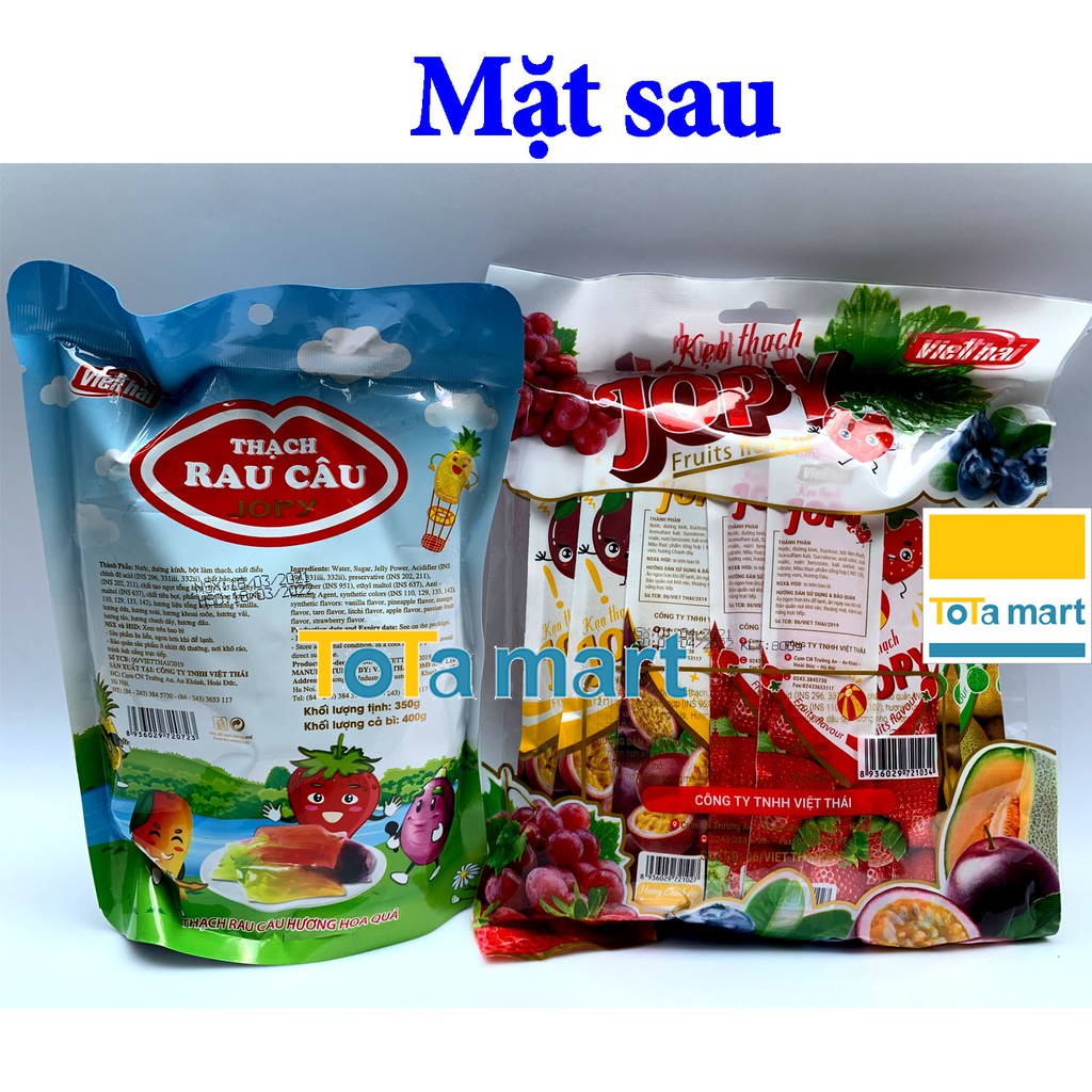 [Mã GROSALEHOT giảm 8% đơn 250K] Thạch giòn dai Zai Zai rau câu JOPY vị trái cây 400g , 800g / gói . Date mới nhât. | BigBuy360 - bigbuy360.vn