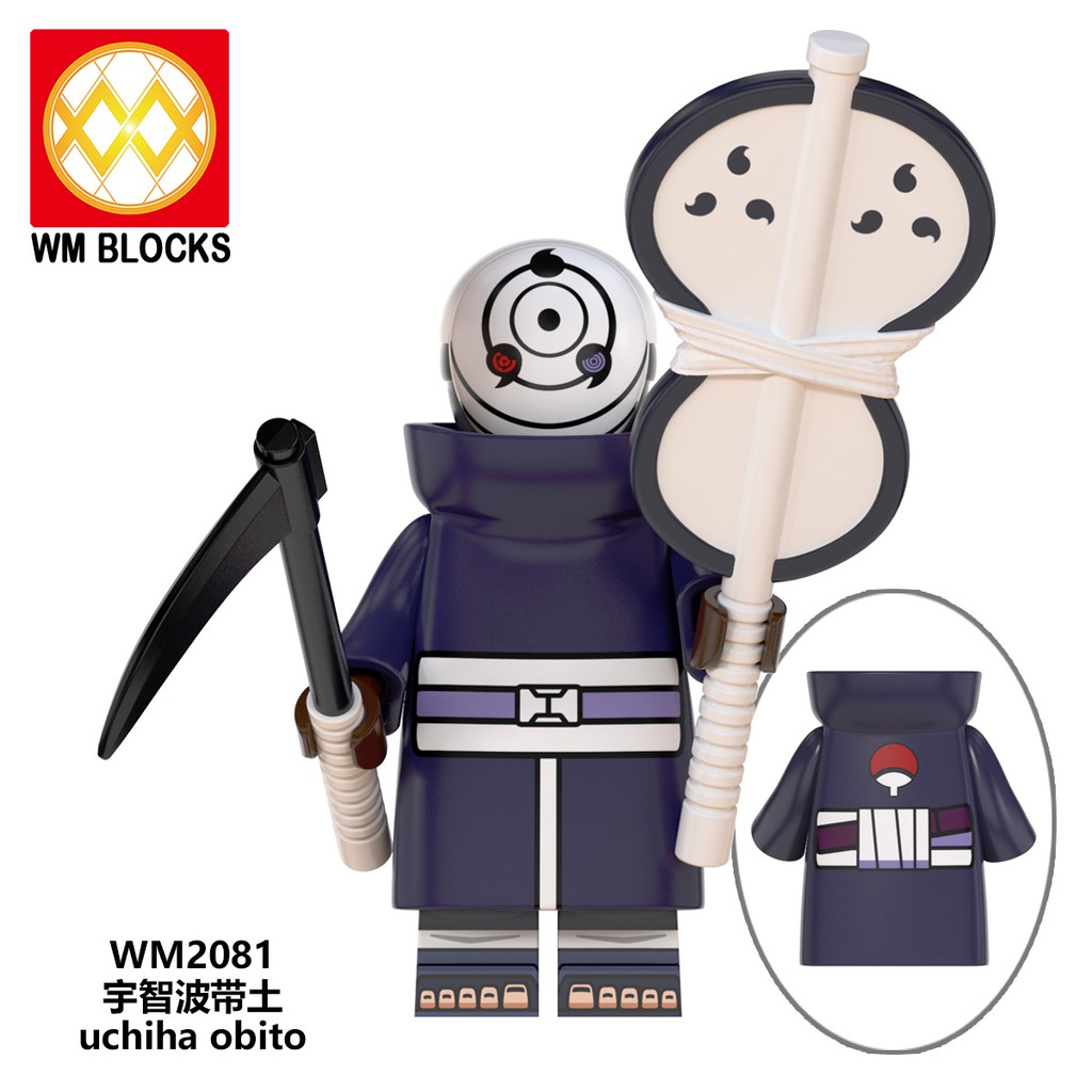 Minifigures Các Nhẫn Giả Naruto Uchiha Obito - Uzumaki Naruto - Uchiha Sasuke - Hatake Kakashi WM6105 WM6106