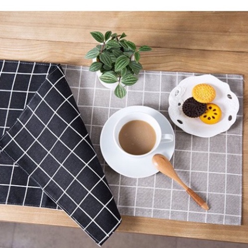 Vải Canvas dày thô mộc họa tiết sọc,caro,vintage. Decor trải bàn, may rèm handmade