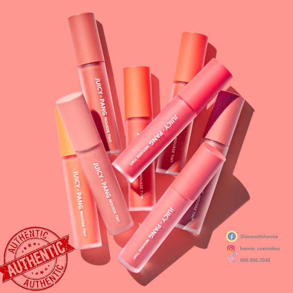 Son Kem mềm mịn lâu trôi  Apieu Juicy Pang Mousse Tint chính hãng