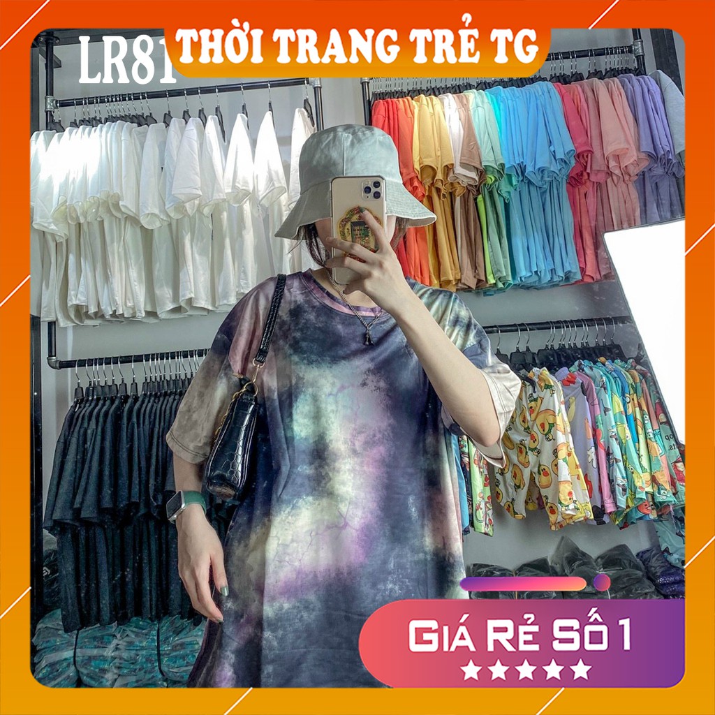 Áo thun loang màu 𝑭𝒓𝒆𝒆𝒔𝒉𝒊𝒑 Áo phông unisex LR81 vải cotton xượt poli co giãn thấm hút tốt, không xù lông