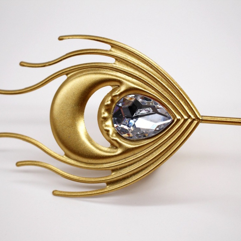 Giá Đỡ Nến Hình Lông Vũ Bằng Sắt Màu Vàng Kim Trang Trí Phòng Bếp