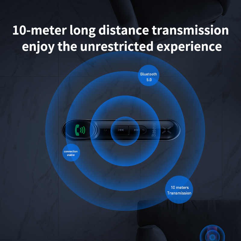 Bộ Bluetooth Receiver dùng cho xe hơi Baseus Qiyin AUX ( Car AUX 3.5mm Bluetooth Receiver/ Adapter)