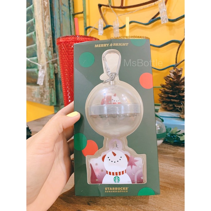 MÓC KHOÁ QUẢ CẦU STARBUCKS + CARD