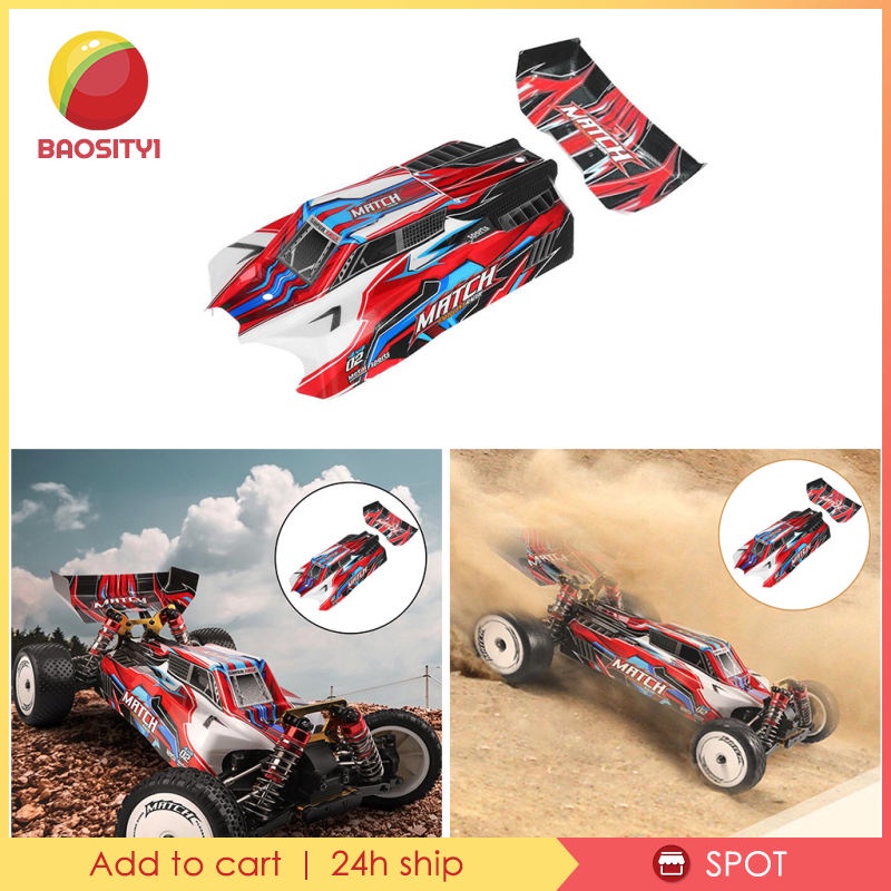 Phụ kiện vỏ thân và cánh gió cho xe hơi điều khiển từ xa Wltoys 104001 tỉ lệ 1/10