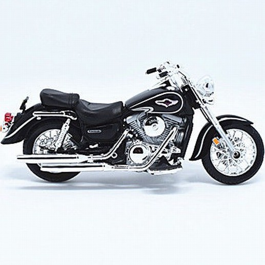 XE MÔ HÌNH MOTO KAWASAKI VULCAN 1500 CLASSIC  TỶ LỆ 1:18 - WELLY - ĐEN - 88351