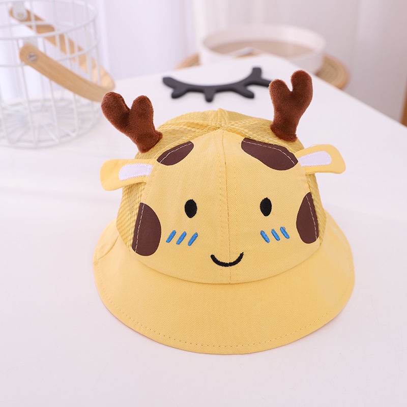 Nón chống nắng trẻ em tai Hưu 3D thêu chi tiết sắt nét dễ thương PocoHome, thiết kế lưới thoáng khí cho bé từ 0-1 tuổi