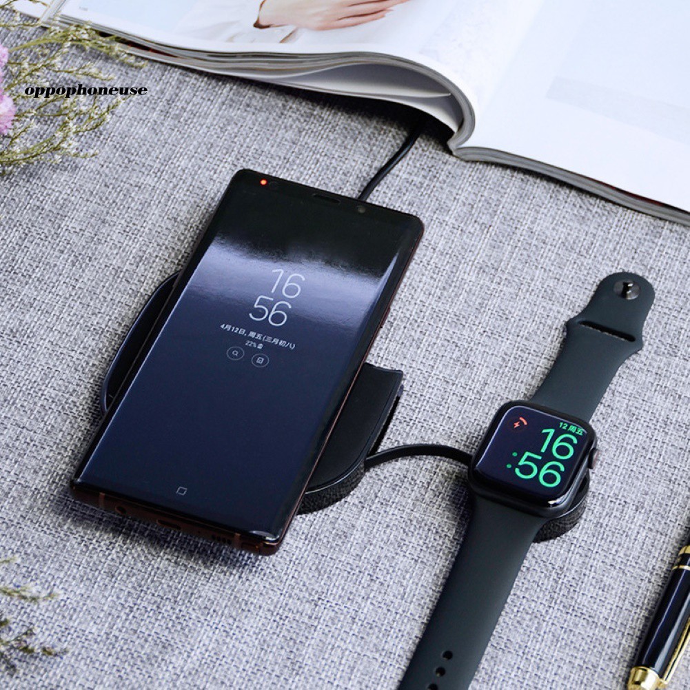 【OPHE】2-in-1 Qi Wireless Phone Smart Watch Earphone Charger Dock Charging Pad Stand