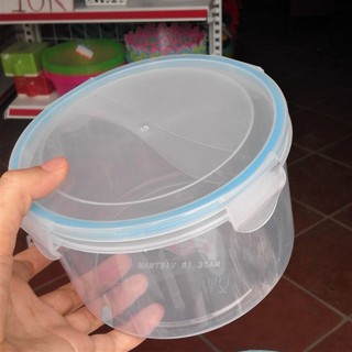 Hộp tròn thực phẩm khóa 4 cạnh