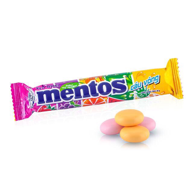 [CẦU VÒNG] Kẹo Mentos Hương Trái Cây Hộp 16 Cây