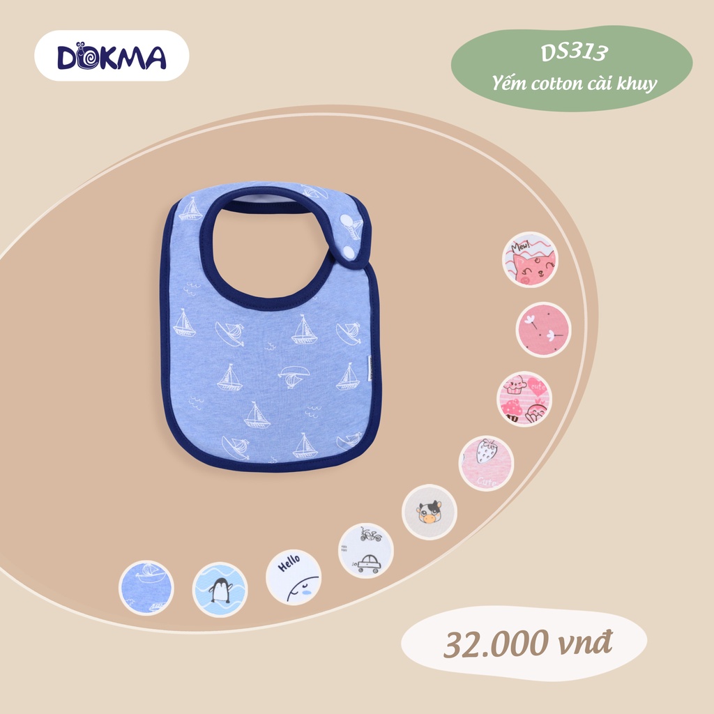 DS313 Yếm cotton cài khuy Dokma