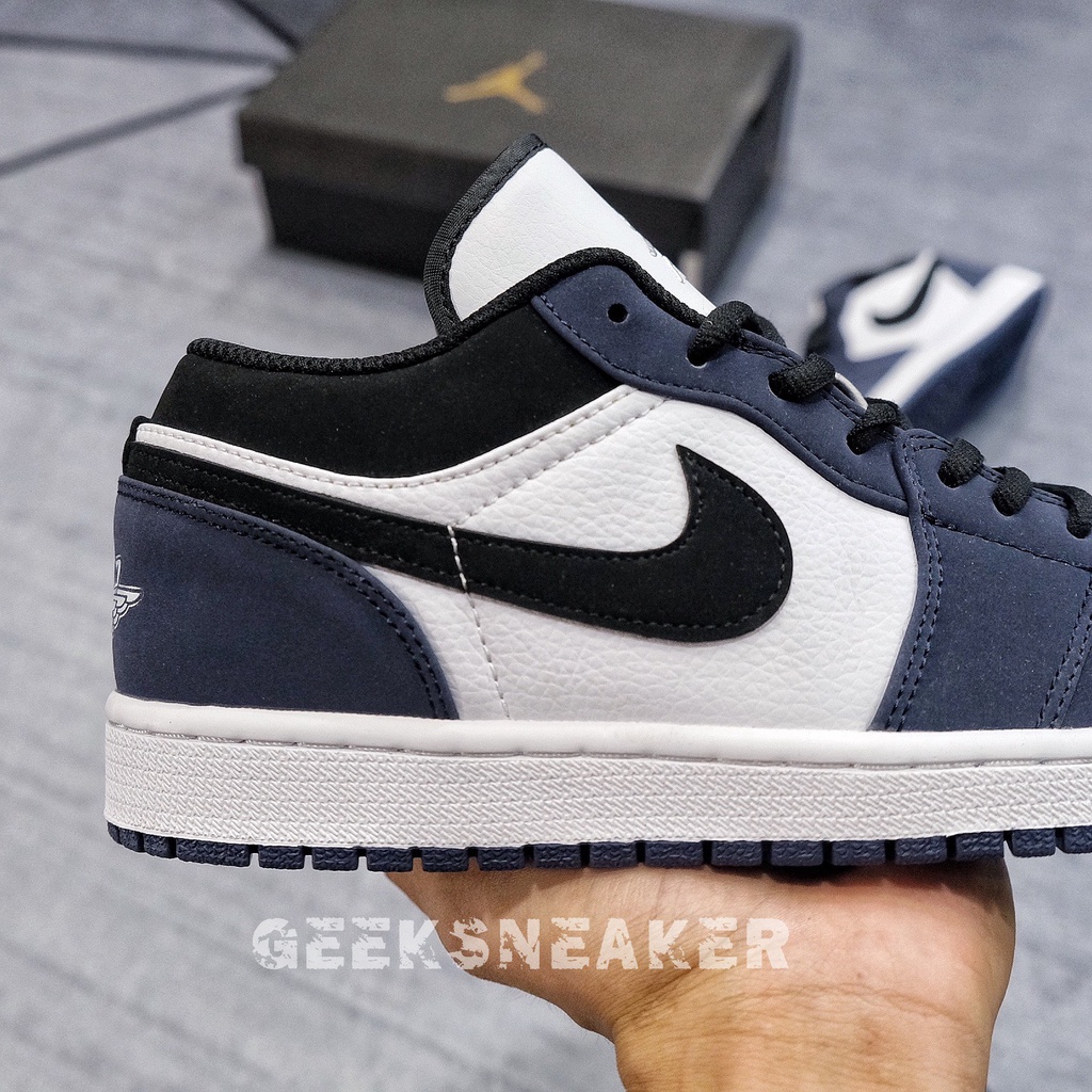 [GeekSneaker] Giày Sneaker Cổ Thấp Air Jordan 1 Retro Low Navy (2014)